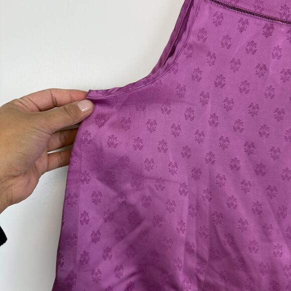 NWT Intimately Free People Midnight Muse Sleep Set Pajama Satin Purple $78 - L - Picture 5 of 9